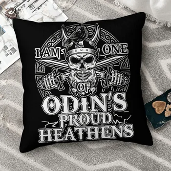 Ja som Jeden z Odin je HRDÝ POHANMI Objať obliečka na Vankúš Viking Batoh Cojines Gauč DIY Vytlačené Auto Hodiť Vankúš Dekoratívne